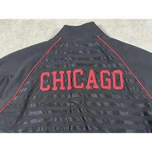 Chicago Bulls Jacket Men's M Black Mitchell & Ness Lined Light Weight Windy City